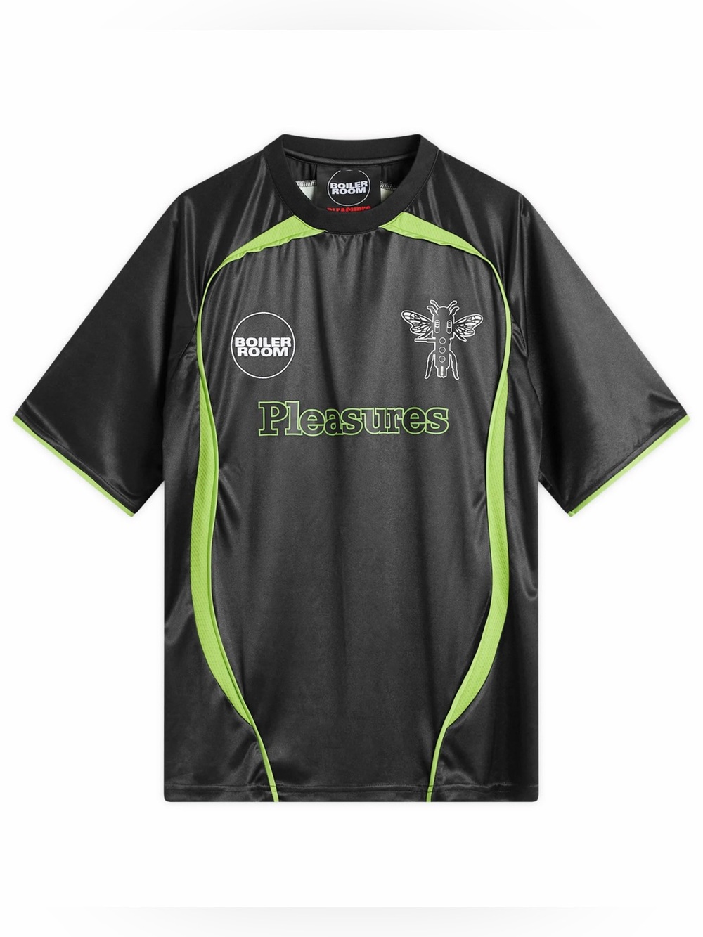 Pleasures x Boiler Room Black & Lime Short Sleeve Jersey